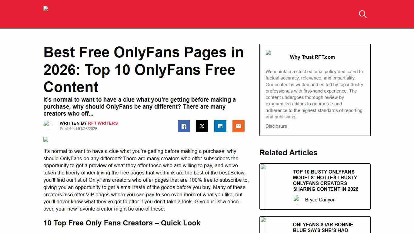 Best Free OnlyFans Pages in 2026: Top 10 OnlyFans Free Content - St. Louis Riverfront Times